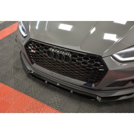 Накладка сплиттер на передний бампер на Audi S5 B9